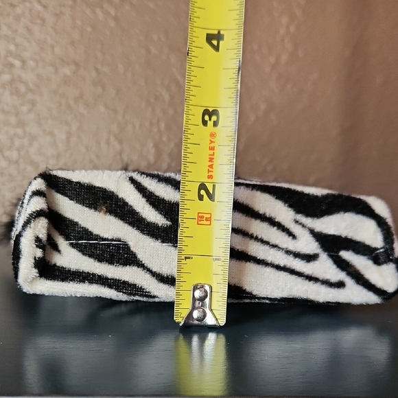 Zebra Print Gift Bag with Black Fur Trim - Picture 5 of 5